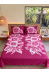 Hand Painted Rayon Bedsheet Set King Size Hand Painted Rayon Bedsheet Set King Size